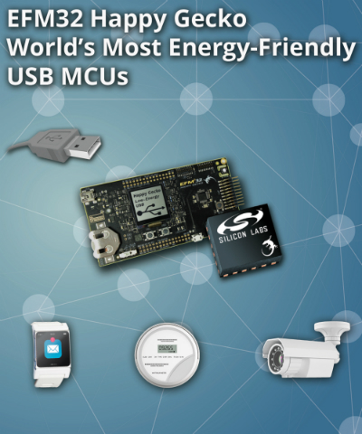 Gecko Microcontroller 실리콘랩스, 에너지 친화적인 USB 마이크로컨트롤러 출시