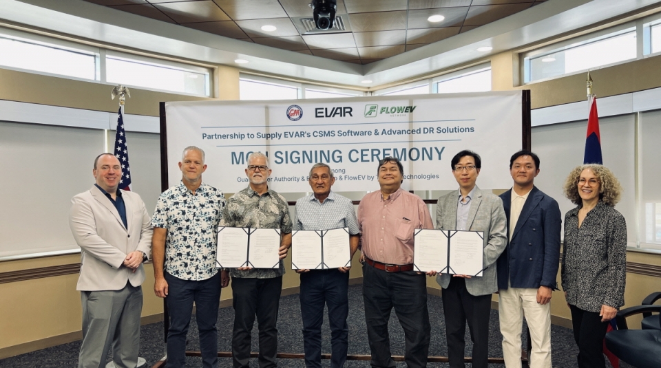 EVAR, 괌 전력 공사(GPA) 및 Triple J와 전기차 충전 인프라 MOU 체결