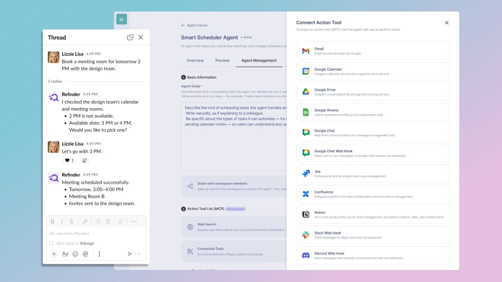 씽크프리, 업무용 AI 플랫폼 ‘리파인더’ 에이전트 기능 발표