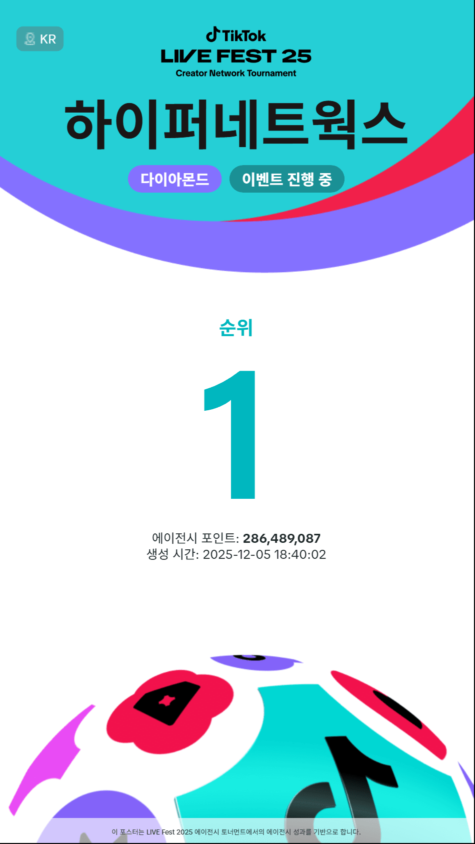 하이퍼네트웍스, 틱톡 라이브 주요 부문 11월 3관왕 - 뉴스 썸네일 이미지