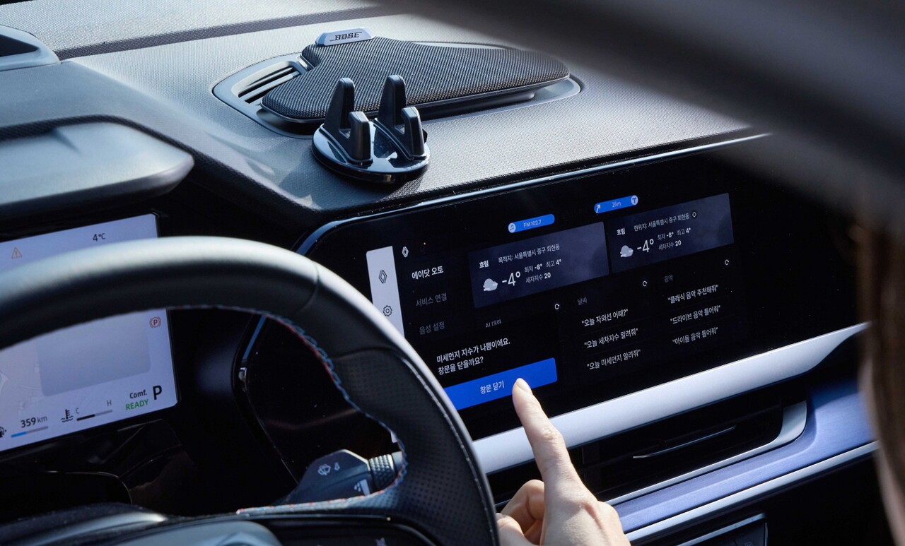 SKT, 르노코리아 신차에 차량용 AI 에이전트 '에이닷 오토' 적용