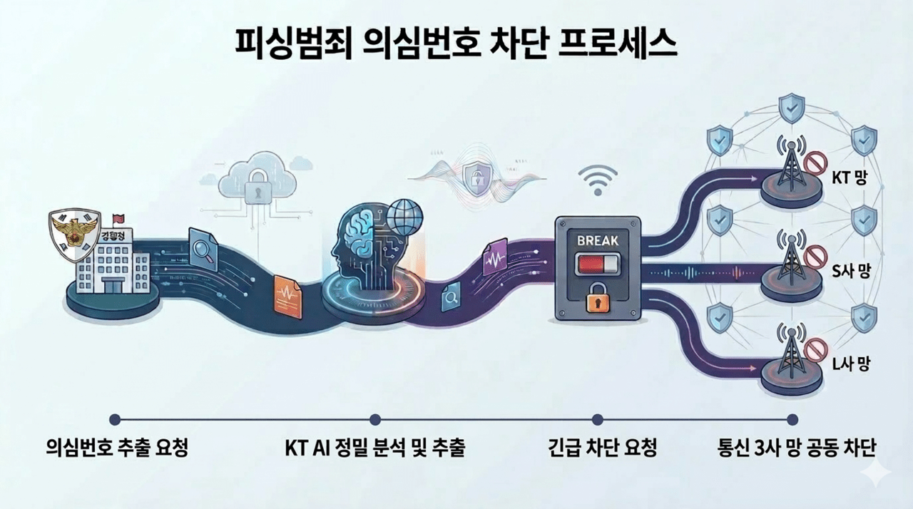 KT, 경찰청과 피싱 의심번호 탐지·차단 시스템 구축·운영