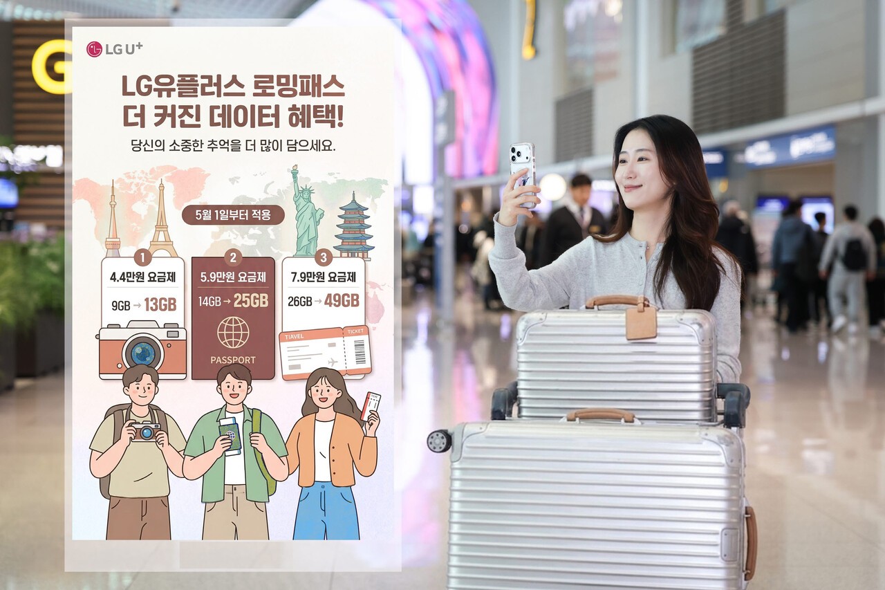 LG유플러스, '로밍패스' 데이터 최대 2배 상향 개편