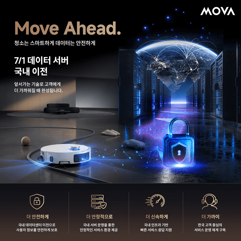 모바, 로봇청소기 데이터 서버 국내 이전…“빠르고 안정적인 스마트 홈 환경 구축”