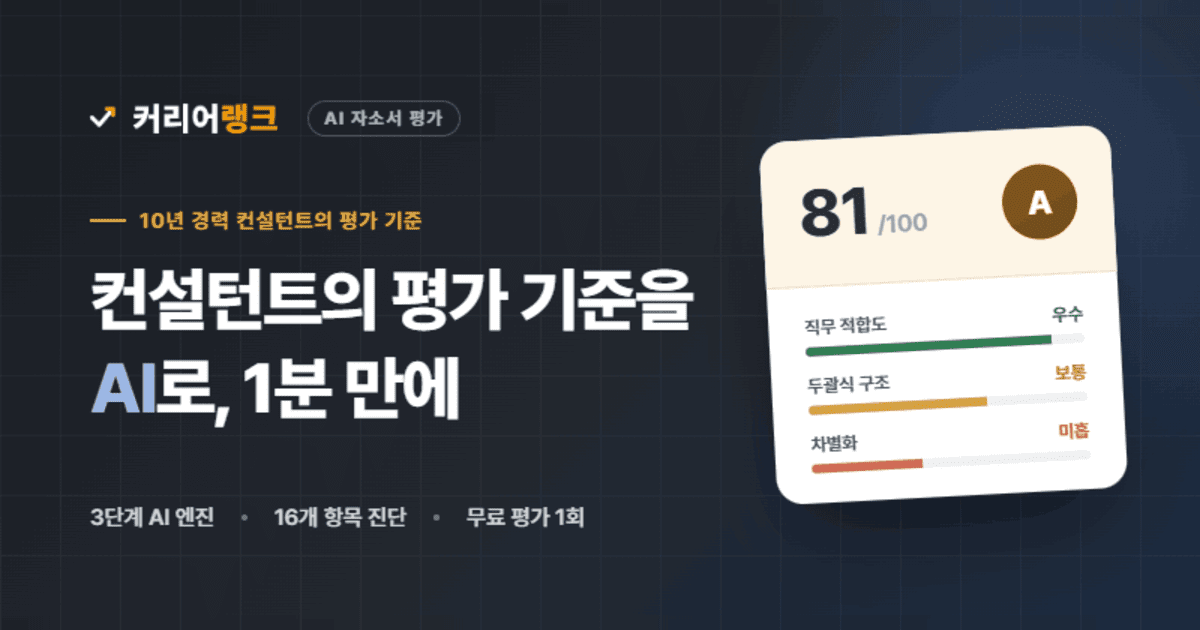 씰베어랩, AI 자기소개서 평가 서비스 '커리어랭크' 출시