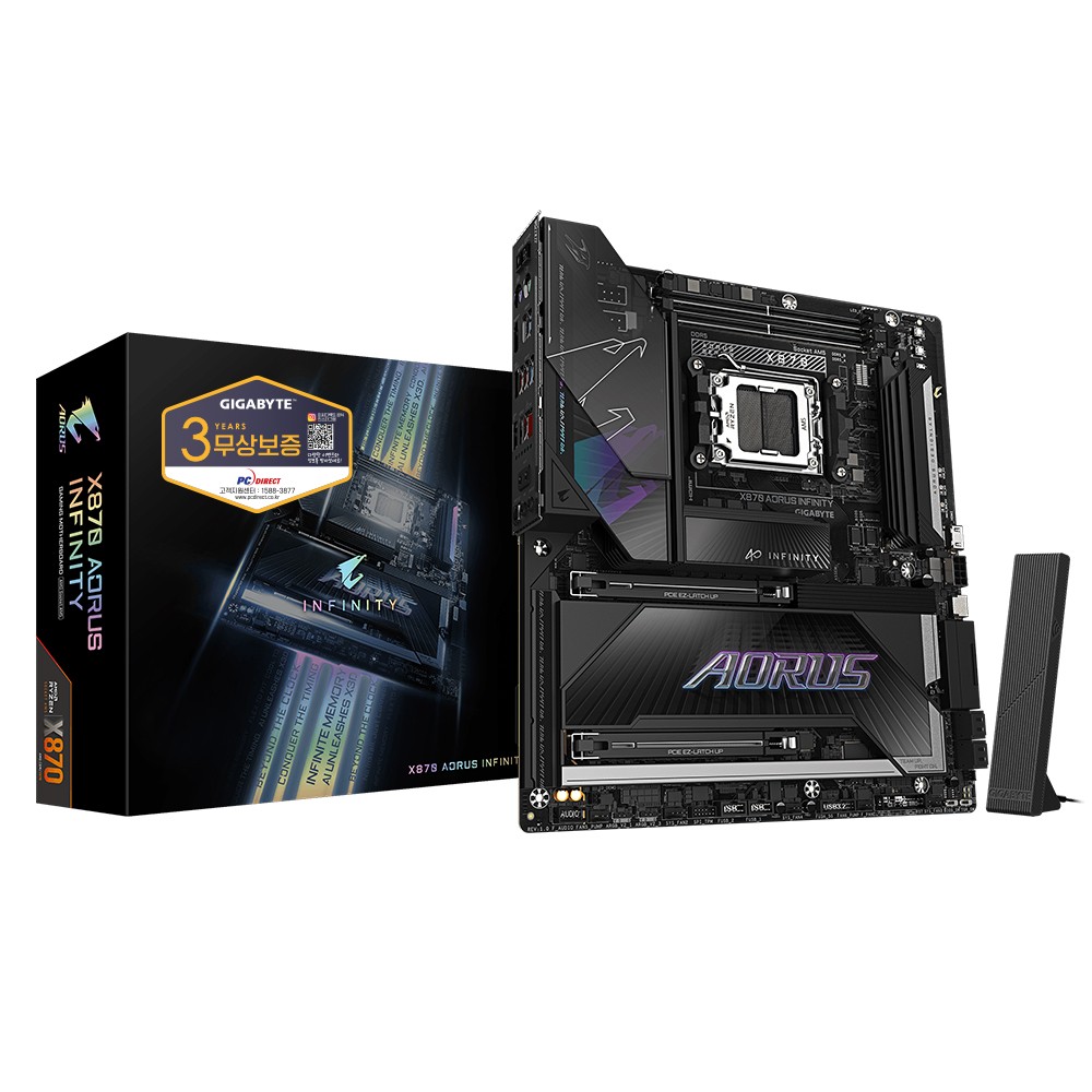 피씨디렉트, 기가바이트 40주년 기념 플래그십 AMD 보드 'X870 AORUS INFINITY' 출시