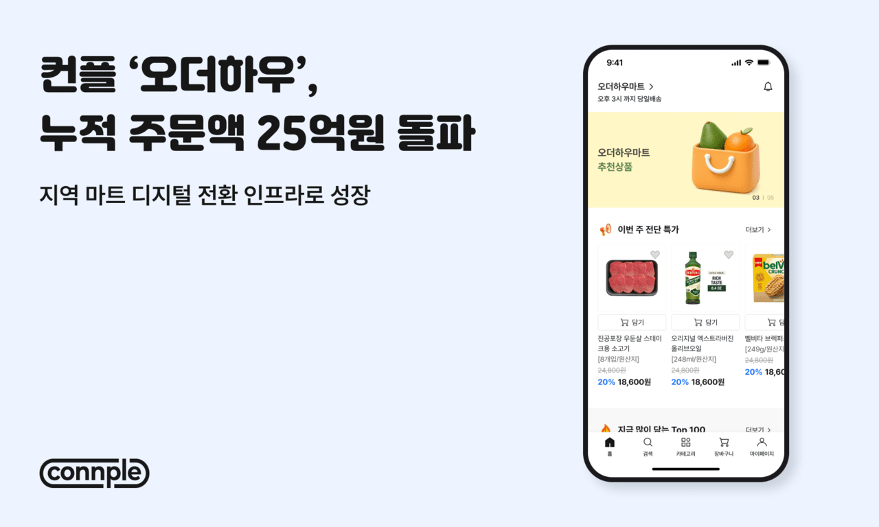 컨플 '오더하우', 누적 주문액 25억원 돌파...지역마트 디지털 전환 인프... - 뉴스 썸네일 이미지