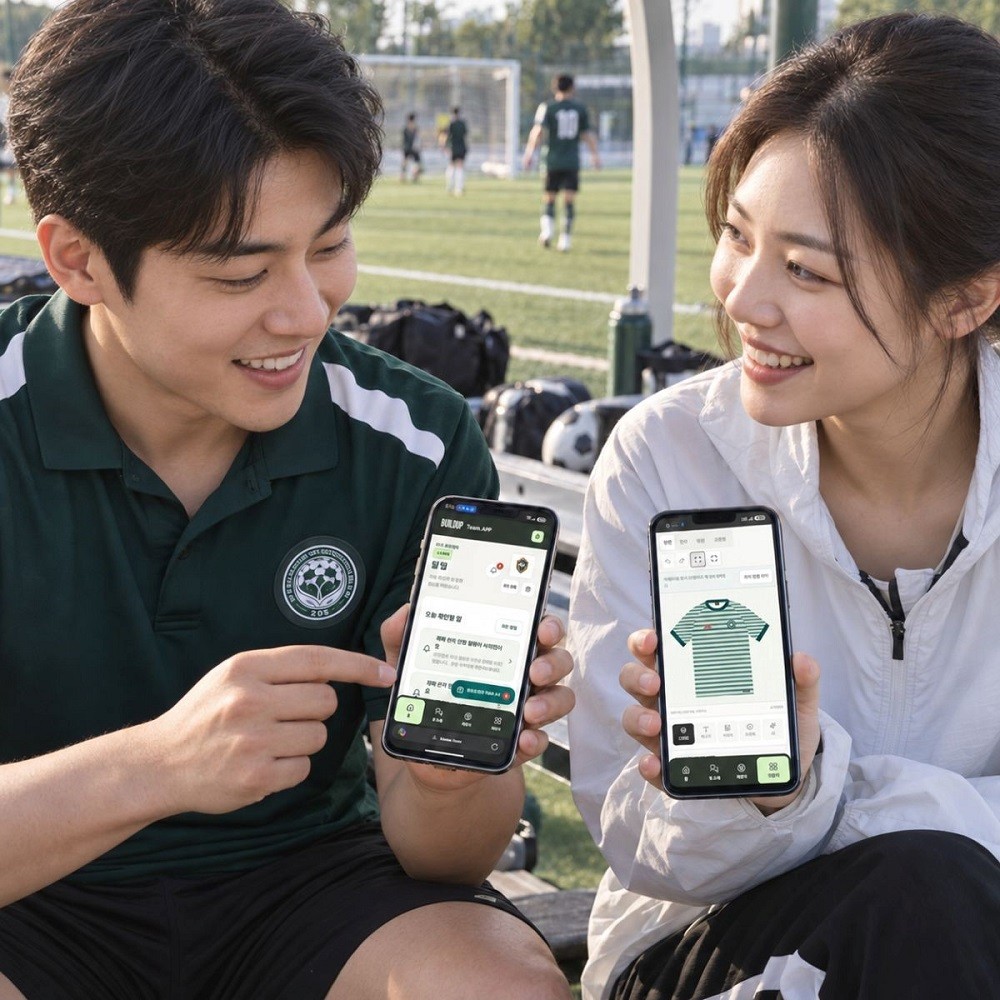 AI로 유니폼 디자인부터 제작까지…카즈아, ‘빌드업 팀 앱’ 공개